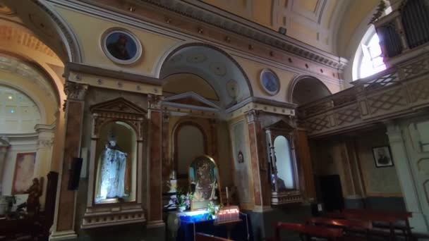 Procida Campania Italy September 2021 Interior Overview Eighteenth Century Church — Αρχείο Βίντεο