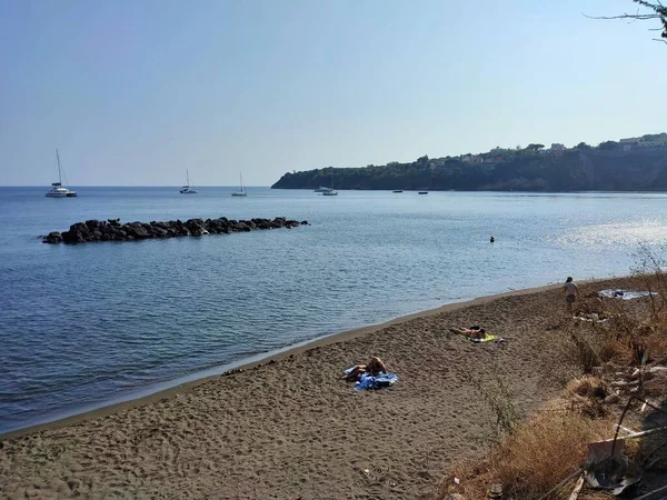 Procida Campania Italy Вересня 2021 Corricella Bay Chiaia Beach — стокове фото