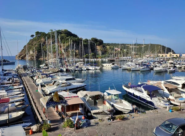 stock image Procida, Campania, Italy  October 1, 2021: Port of Marina di Chiaiolella at Vivara Island