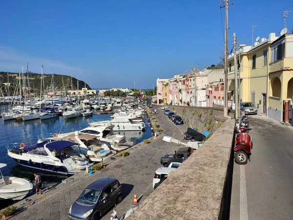 Procida Campania Italy October 2021 Port Marina Chiaiolella Vivara Island — Stock Photo, Image