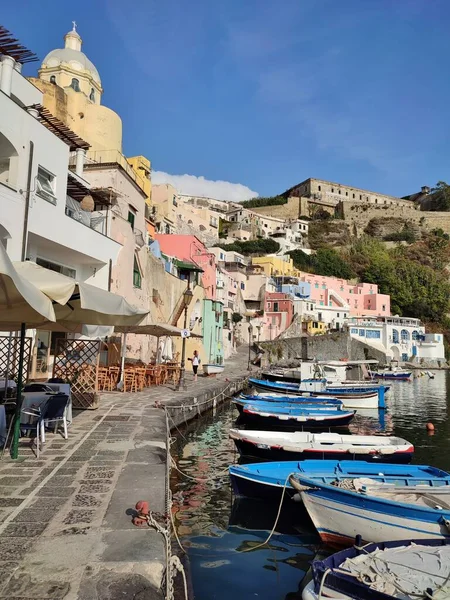 Procida Campania Italia Ottobre 2021 Glimpse Marina Corricella Nel Pomeriggio — Foto Stock