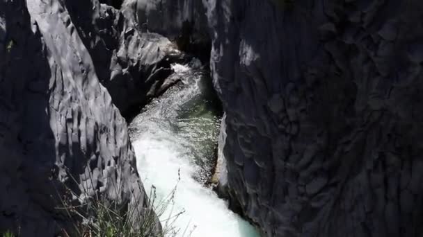 Motta Camastra Sicilya Talya Ağustos 2020 Botanik Jeoloji Parkının Tepesinden — Stok video