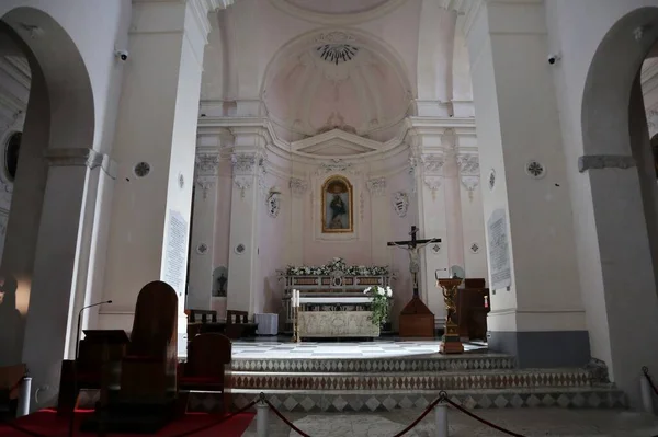 Ravello Campania Włochy Września 2021 Wnętrze Katedry Santa Maria Assunta — Zdjęcie stockowe