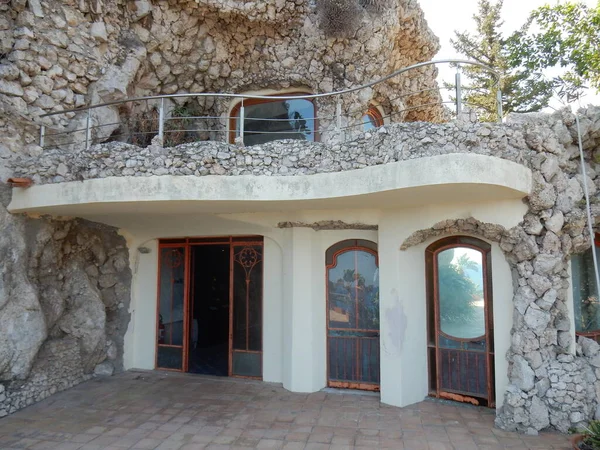 Taormina Sicilië Italië Augustus 2020 Huis Gebouwd Jaren 1950 Door — Stockfoto