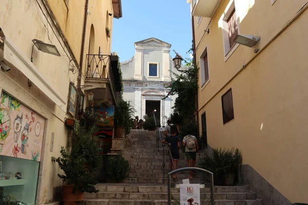 Taormina Sicily Italy August 2020 17Th Century Church Carmine Seen — Stock Photo, Image