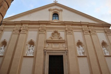 Tropea, Calabria, Italy  June 12, 2021: Church of the Ges del Convento dei Padri Redemptoristi, in 17th century Baroque style, in Largo Padre di Netta clipart