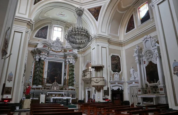 Tropea Kalabria Włochy Czerwca 2021 Wnętrze Xvii Wiecznego Kościoła Ges — Zdjęcie stockowe