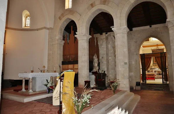 Tropea Calabria Italia Junio 2021 Interior Catedral María Santissima Romania — Foto de Stock