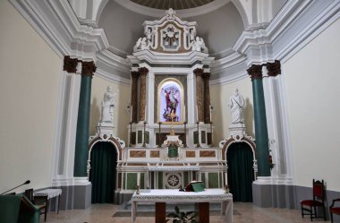 Tropea, Calabria, İtalya 12 Haziran 2021: 19. yüzyıl Chiesa di San Michele veya Chiesa del Purgatorio, Largo San Michele 'de