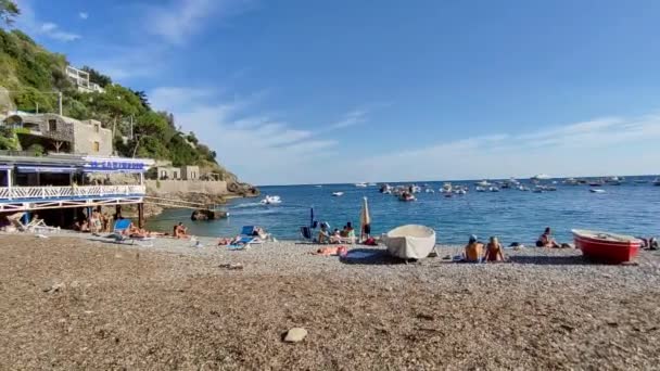 Марина Дель Кантон Вересня 2023 Огляд Пляжу Бухті Нерано — стокове відео