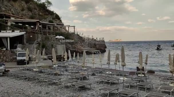 Marina Del Cantone September 2023 Overzicht Van Het Restaurant Conca — Stockvideo