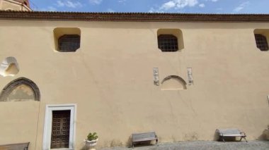 Maratea, Basilicata, İtalya - 22 Eylül 2023: 16. yüzyıl Santa Maria Maggiore Kilisesi, genellikle Assunta ya da Ana Kilise olarak bilinir, tarihi merkezin üst bölgesinde.
