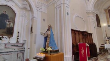 Maratea, Basilicata, İtalya - 22 Eylül 2023: Via dell 'Unit d' Italia 'daki 18. yüzyıl Annunziata Kilisesi