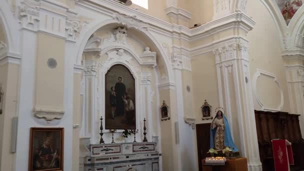 Maratea Basilicate Italie Septembre 2023 Intérieur Église Annunziata Xviiie Siècle — Video