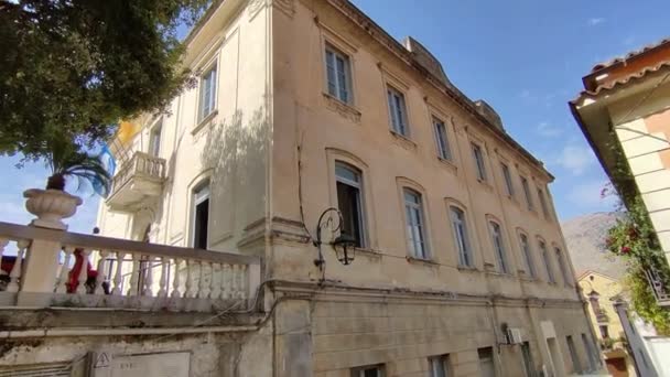 Maratea Basilicata Itálie Září 2023 Radnice Bývalé Convitto Lucano Historickém — Stock video