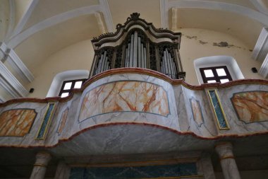 Maratea, Basilicata, İtalya - 22 Eylül 2023: Via dell 'Unit d' Italia 'daki 18. yüzyıl Annunziata Kilisesi