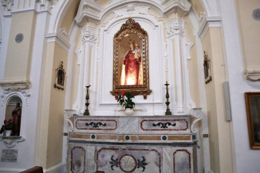 Maratea, Basilicata, İtalya - 22 Eylül 2023: Via dell 'Unit d' Italia 'daki 18. yüzyıl Annunziata Kilisesi