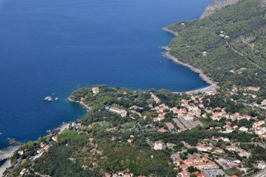 Maratea, Basilicata, İtalya - 22 Eylül 2023: Monte San Biagio Genel Görünümü