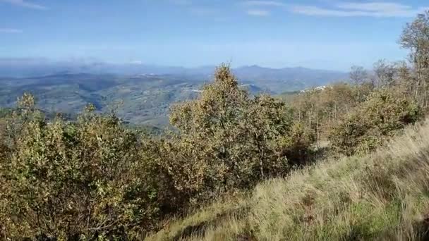 Campobasso Molise Italia Noviembre 2023 Parque Arqueológico Naturalista Monte Vairano — Vídeo de stock