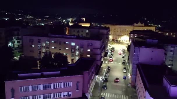 Benevento Campania Talya Kasım 2023 Piazza Risorgimento Noel Tatili Için — Stok video
