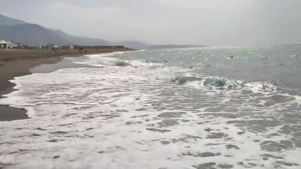 Maratea Basilicata Itálie Září 2023 Glimpse Castrocucco Beach Border Calabria — Stock video
