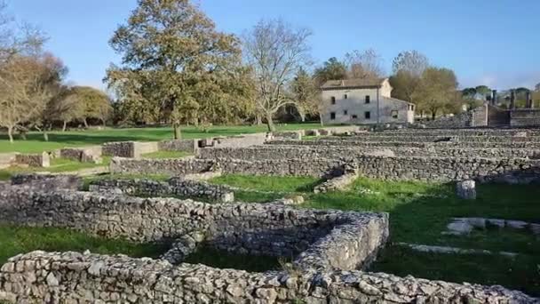 Sepino Molise Italien November 2023 Ruinen Der Antiken Samnitenstadt Aus — Stockvideo