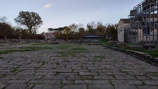 Sepino Molise Ιταλία Νοεμβρίου 2023 Ερείπια Της Αρχαίας Πόλης Σαμνίτη — Αρχείο Βίντεο