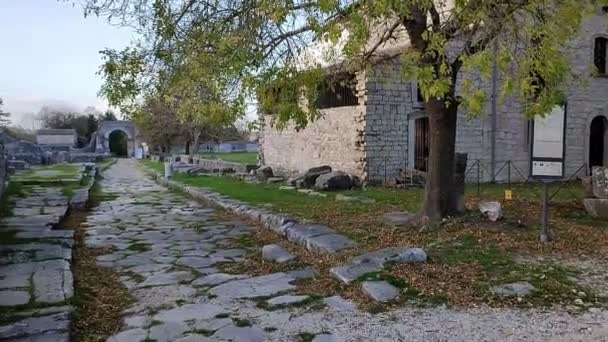Sepino Molise Italië November 2023 Ruïnes Van Oude Samnitische Stad — Stockvideo
