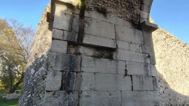 Сепіно Молізе Італія Листопада 2023 Року Руїни Стародавнього Міста Самніт — стокове відео