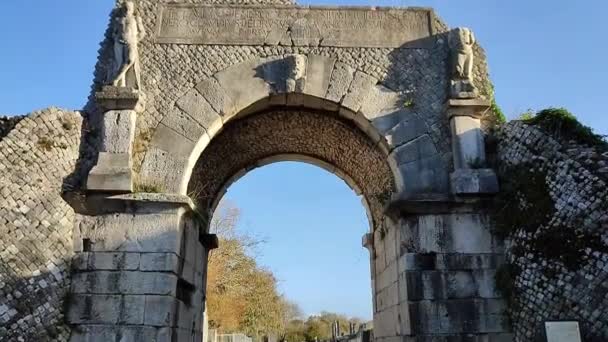 Sepino Molise Italien November 2023 Ruinerna Den Antika Samnitstaden Från — Stockvideo