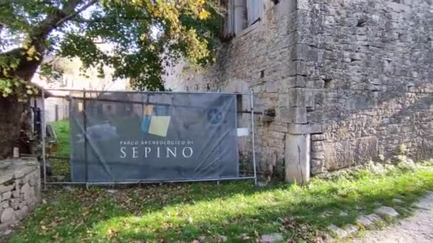 Sepino Molise Ιταλία Νοεμβρίου 2023 Ερείπια Της Αρχαίας Πόλης Σαμνίτη — Αρχείο Βίντεο