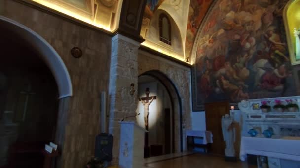 Campobasso Molise Italien November 2023 Inredning Kyrkan Santa Maria Maggiore — Stockvideo