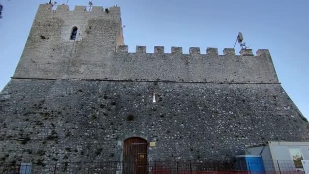 Кампобассо Молизе Италия Ноября 2023 Года Замок Монфорте Отреставрированный Веке — стоковое видео