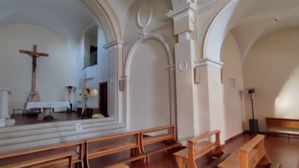 Campobasso Molise Italië November 2023 Interieur Van Kerk Van San — Stockvideo