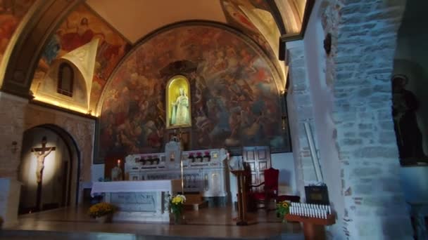 Campobasso Molise Italië November 2023 Interieur Van Kerk Van Santa — Stockvideo