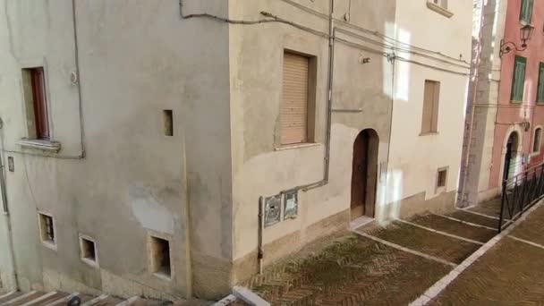 Campobasso Molise Italy November 2023 Glimpse Historic Center Alleys — Stock Video