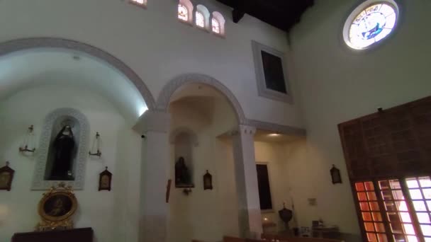 Campobasso Molise Itálie Listopadu 2023 Interiér Čtrnáctého Století Kostela San — Stock video