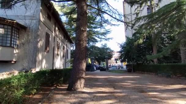 Campobasso Molise Italia Noviembre 2023 Parque Del Siglo Xix Familia — Vídeos de Stock