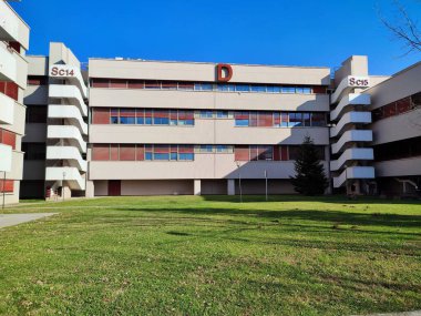 Fisciano, Campania, İtalya 20 Aralık 2023: Salerno Unisa Üniversitesi kampüsü