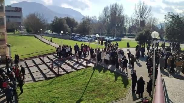 2023年12月20日 イタリア カンパニア サレルノ ユニサ大学のキャンパスの限界 — ストック動画