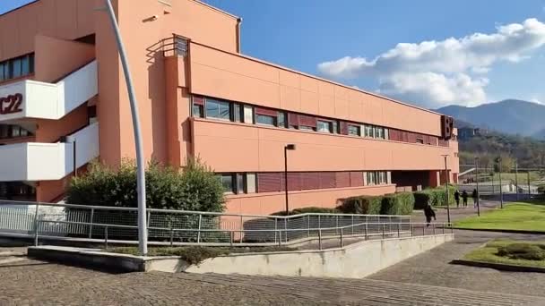 Fisciano Campania Italië December 2023 Glimp Van Campus Van Universiteit — Stockvideo