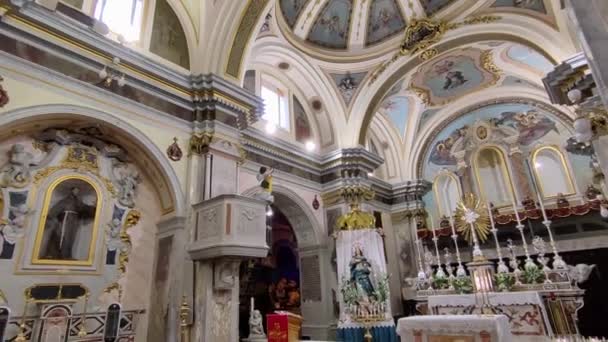 Frosolone Molise Talya Kasım 2023 Yüzyıl Kökenli San Pietro Apostolo — Stok video