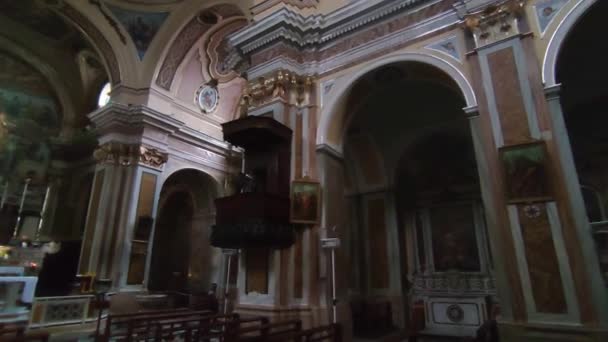 Frosolone Molise Luglio 2022 Interno Della Chiesa Santa Maria Assunta — Video Stock
