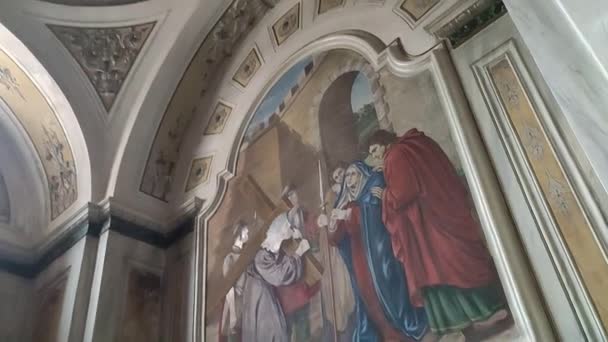 Frosolone Molise Italien Juli 2022 Innenraum Der Kirche Santa Maria — Stockvideo