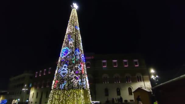 Benevento Campania Talya Aralık 2023 Corso Garibaldi Boyunca Yer Alan — Stok video