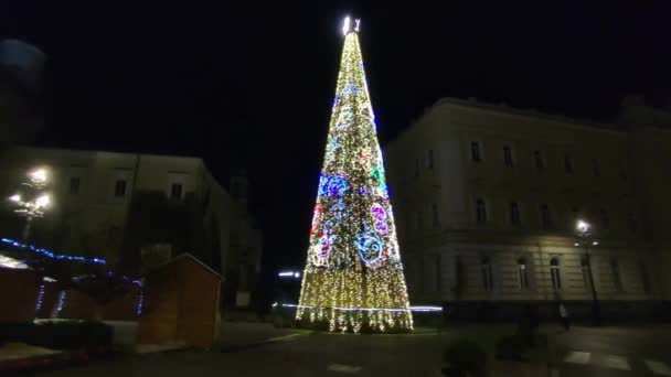 Benevento Campania Dicembre 2023 Scorcio Del Centro Storico Lungo Corso — Video Stock