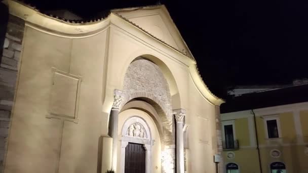 Benevento Campania Italia Enero 2024 Iglesia Santa Sofía Del Siglo — Vídeo de stock