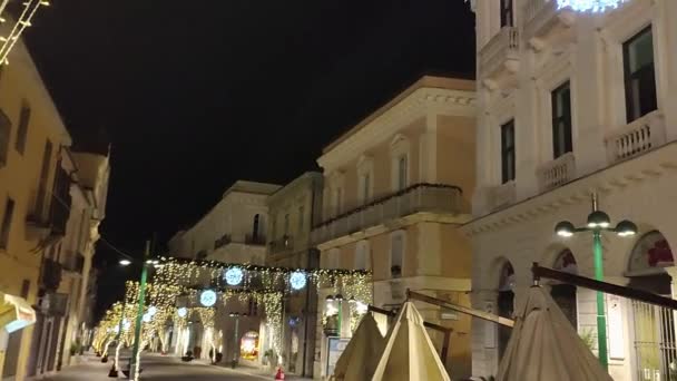 Benevento Campania Ιταλία Ιανουαρίου 2024 Άποψη Του Ιστορικού Κέντρου Κατά — Αρχείο Βίντεο