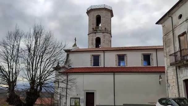 Vinchiaturo Molise Gennaio 2024 Chiesa Madre Dedicata Alla Santa Croce — Video Stock
