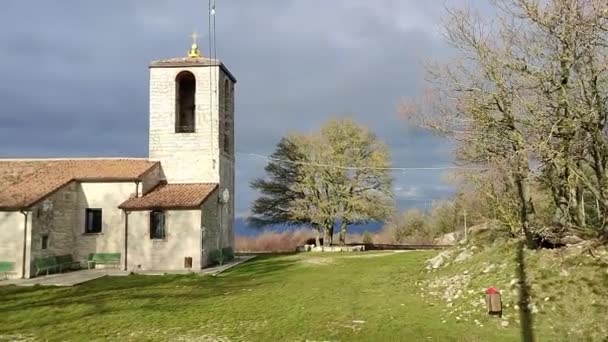 Mirabello Sannitico Molise Itálie Ledna 2024 Kostel Santa Maria Monteverde — Stock video